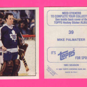 1983 Topps #39-Mike Palmateer