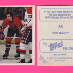 1983 Topps #66-Bob Gainey