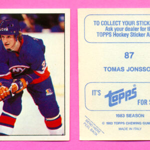 1983 Topps #87-Tomas Jonsson