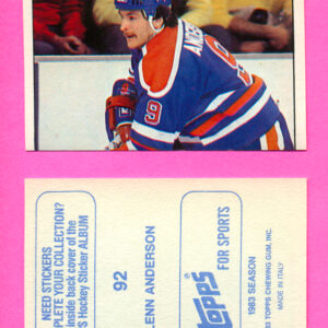 1983 Topps #92-Glenn Anderson