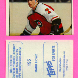 1983 Topps #195-Mark Howe