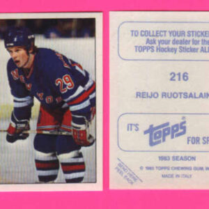 1983 Topps #216-Reijo Ruotsalainen