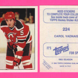 1983 Topps #224-Carol Vadnais