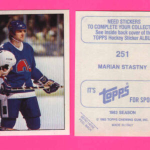 1983 Topps #251-Marian Stastny