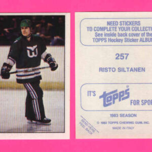 1983 Topps #257-Risto Siltanen