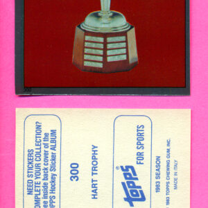1983 Topps #300-Hart Memorial