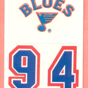 1987 Topps #28- Blues TOP Logo