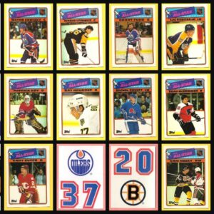 1988 Topps NHL Hockey Sticker Set of 12 All Stars Only *No Logos