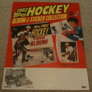 1982 Topps NHL Sticker Promo Mini Store Display Poster