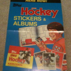1983 2nd Year Topps NHL Sticker Case Topper Poster