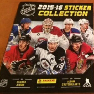 2015 PANINI NHL Hockey Sticker Unused Album Jordan Eberle, Johnny Gaudreau, Carey Price, Erik Karlsson, Andrew Ladd, Daniel Sedin and James van-Riemsdyk on Cover