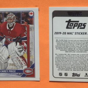 2019 TOPPS #261- Carey Price IN ALBUM Exclusive