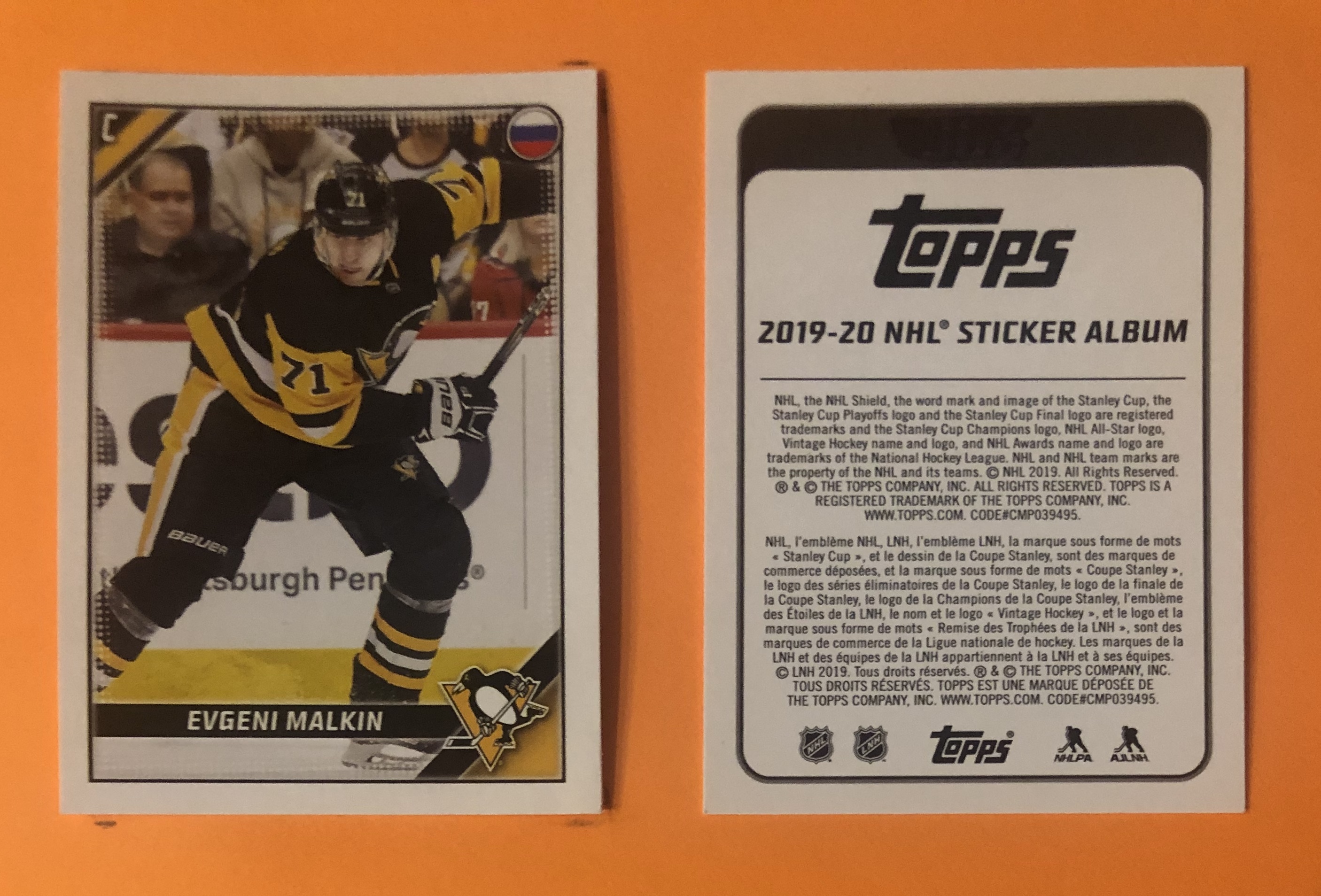 2019 TOPPS #390- Evgeni Malkin