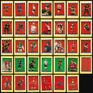 1989 Sticker Card Backs O-Pee-Chee NHL Hockey Set of 34