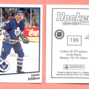 1994 PANINI #196-Sylvain Lefebvre