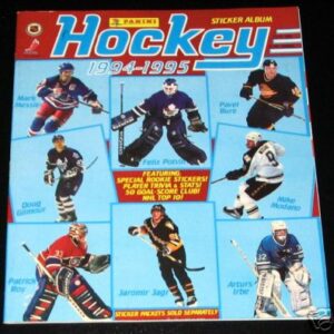1994 Panini NHL Hockey Sticker Album Patrick Roy Cover