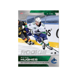 2020 PLAYOFFS TOPPS NOW 21 #SCP-132- Quinn Hughes 4 (1 of 180)
