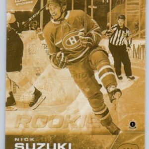2020 PLAYOFFS TOPPS NOW Day 15 #SCP-93G Gold (back of pack proof) - Nick Suzuki est (1 of 8)