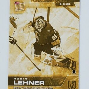2020 PLAYOFFS TOPPS NOW Day 25 #SCP-155G Gold (back of pack proof) - Robin Lehner 3 est (1 of 5)