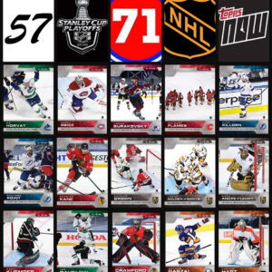 2020 PLAYOFFS TOPPS NOW (Horvat Top) Sticker Sealed Cellophane (No Gold) Package Day #10 SCP-57-71 (1 of 154)