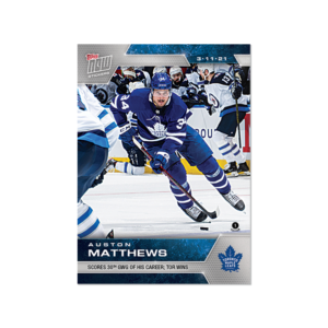 2020-21 TOPPS NOW  #75- Auston Matthews 2  (1 of 369)