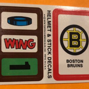 1979 Topps Hockey Insert Sticker Boston Bruins