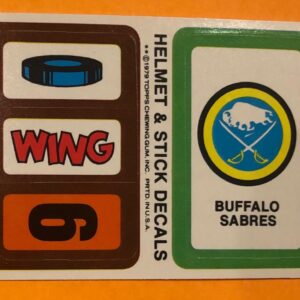 1979 Topps Hockey Insert Sticker Buffalo Sabres