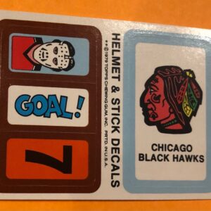 1979 Topps Hockey Insert Sticker Chicago Blackhawks