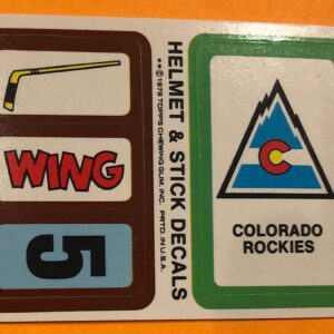 1979 Topps Hockey Insert Sticker Colorado Rockies