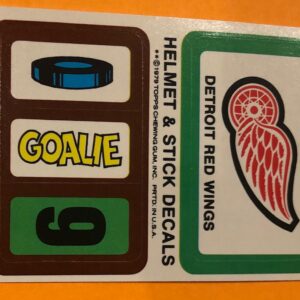 1979 Topps Hockey Insert Sticker Detroit Red Wings