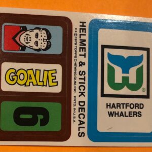1979 Topps Hockey Insert Sticker Hartford Whalers