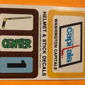 1979 Topps Hockey Insert Sticker Washington Capitals