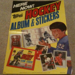 1982 1st Year Topps NHL Sticker Case Topper Poster