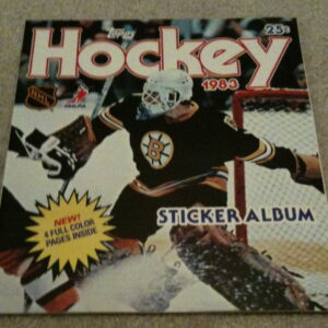 1983 TOPPS NHL Hockey Sticker Unused Album Pete Peeters on Cover