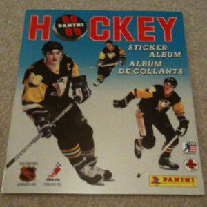 1988 Panini NHL Hockey Sticker Album Mario Lemieux Cover