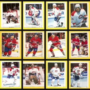 1991 Panini Montreal Canadiens NHL Hockey Stickers Super Set of 32 (2 Panels)