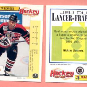 1992 PANINI French #8-Jocelyn Lemieux
