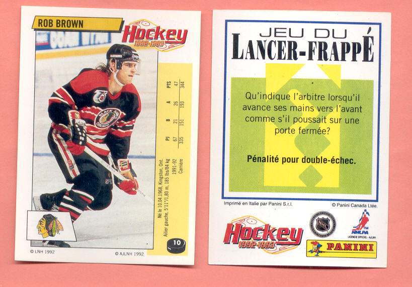 1992 PANINI French #10-Rob Brown
