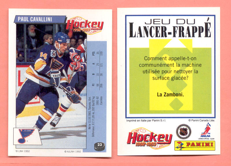 1992 PANINI French #23-Paul Cavallini