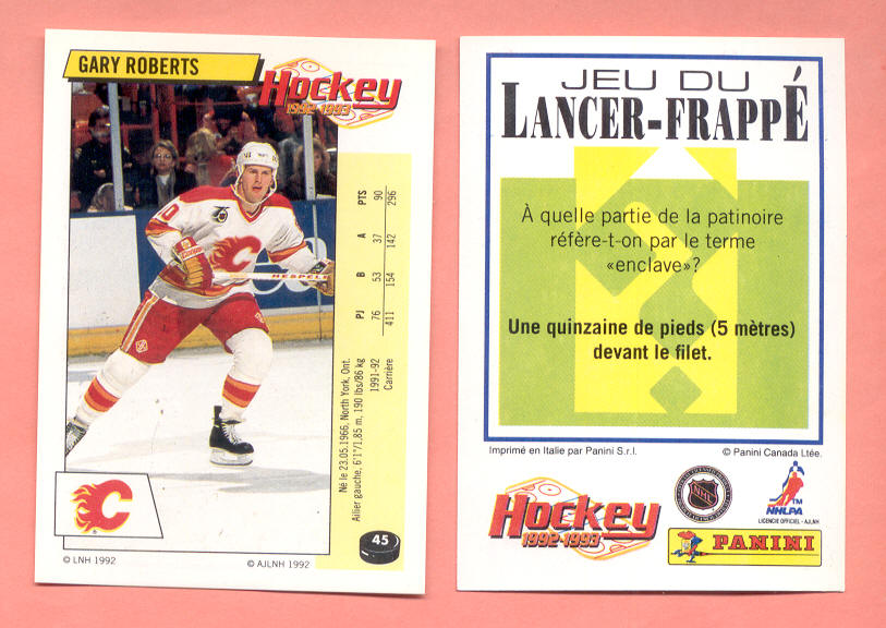1992 PANINI French #45-Gary Roberts