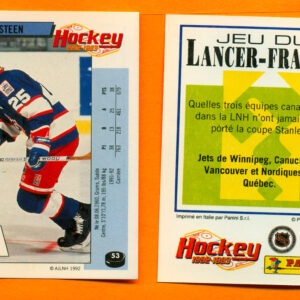 1992 PANINI French #53-Thomas Steen