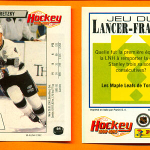 1992 PANINI French #64-Wayne Gretzky