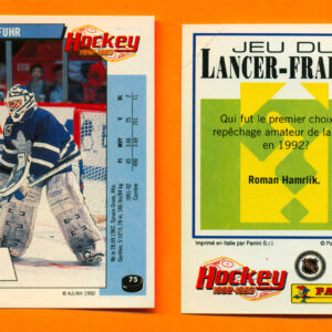 1992 PANINI French #75-Grant Fuhr