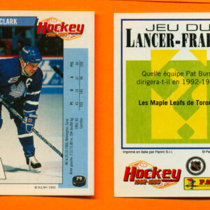 1992 PANINI French #79-Wendel Clark