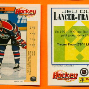 1992 PANINI French #103-Esa Tikkanen