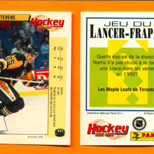 1992 PANINI French #221-Kevin Stevens
