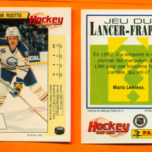 1992 PANINI French #250-Christian Ruuttu