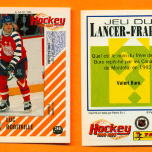 1992 PANINI French #288-Luc Robitaille