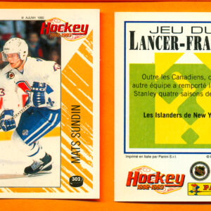 1992 PANINI French #302-Mats Sundin