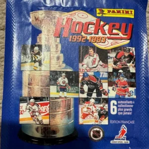 1992 FRENCH Holy Grail Panini Unopened (with 6 stickers inside) NHL sticker pack